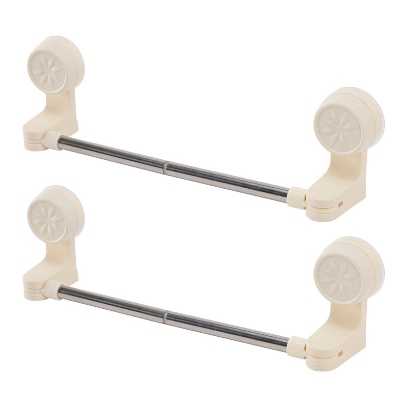 Barre de rangement réglable pour porte-serviettes à ventouse
