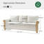 Gema 206cm W Farmhouse Striped Sofa With Rolled Arm And Solid Wood Spindle Legs
