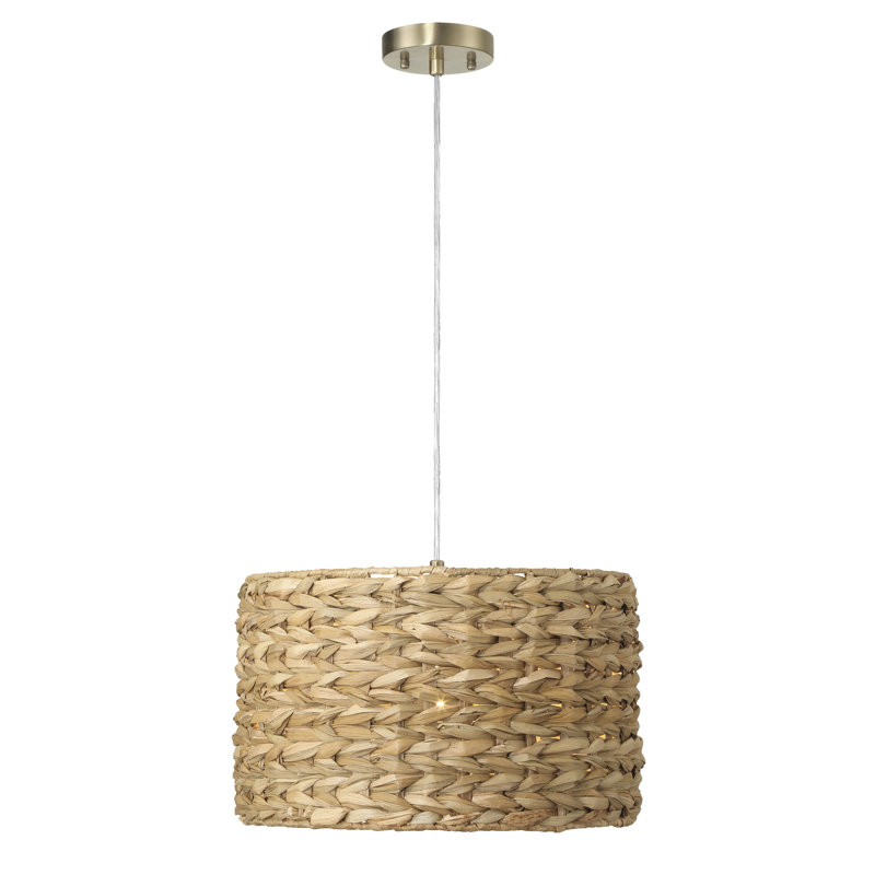 Luminaire suspendu naturel à 1 lumière Danelea