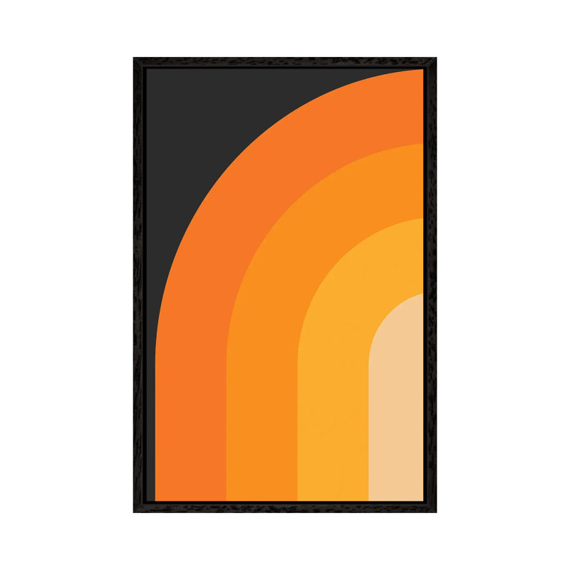 Print on Canvas, 66.04 cm H x 45.72 cm W, Black Framed, Red/Grenadier/Orange