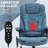 High Back Vibration Massage Office Chair with 6 Vibration Points, Heated Reclining PU Leather Computer Chair with Armrest and Remote, Blue