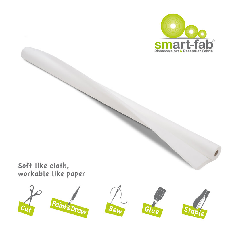 Rouleau de tissu d'art et de décoration, Blanc