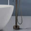 Robinet de baignoire autoportant à poignée simple avec douchette à main Topcraft, bronze huilé-51724470