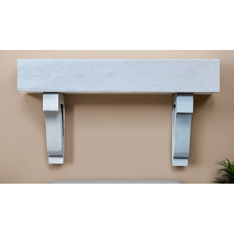 Tablettes flottantes en peuplier avec corbeaux, 13" H x 48" W x 8" D