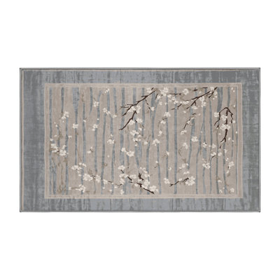 Machine Washable Gray Area Rug