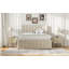 Lit plateforme tapissier Auroralynn 3 tiroirs, tissu en lin, stable et amp; Spacieux-879007648