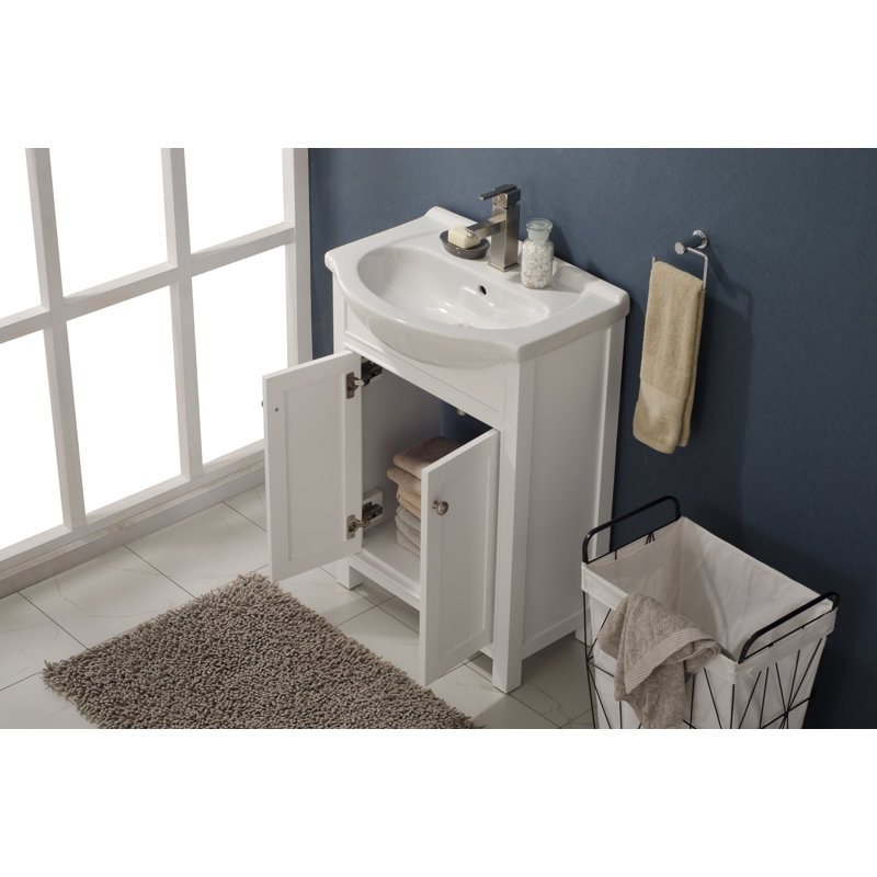 Ensemble de meuble-lavabo simple 24 po Carolyn, blanc