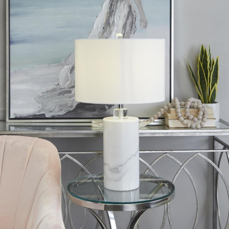 Oppelo Marble Buffet Lamp, White