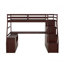 Lit mezzanine simple avec 7 tiroirs, 2 tablettes et un bureau-133239004