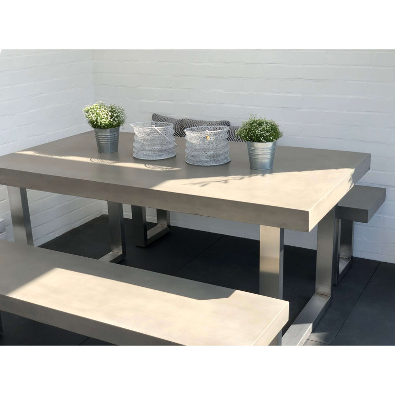 Blase Rectangular Metal Outdoor Dining Table , 160cm cm W 90cm cm D