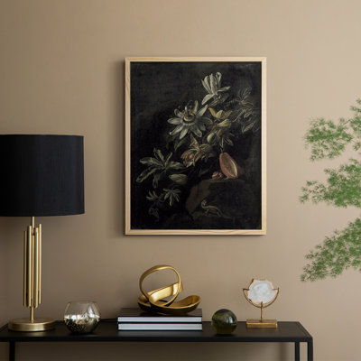 Vintage Floral Print LXXIX Framed Print - Solid Wood