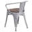 Kesterson Metal Chair with Wood Seat and Arms-1340017046