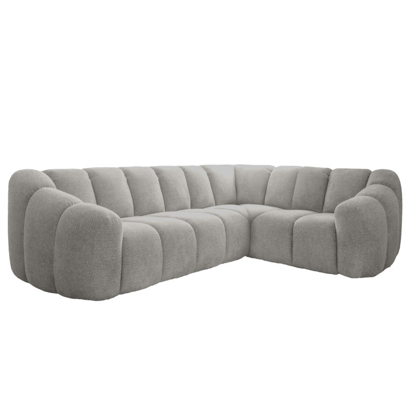 Shell Corner Sofa , Light Grey, Right Hand Facing