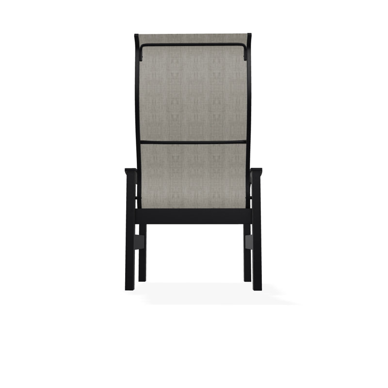 Leeward Polymer Outdoor Lounge Chair, Black, Alloy Sunbrella®
