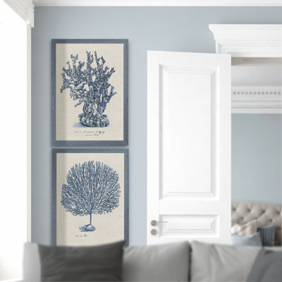 «Sea Coral Study III», ensemble de 2 reproductions d'art encadrées