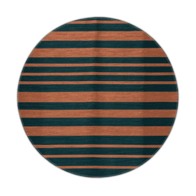 HorizontalStripes Blue Indoor and Outdoor Area Rug