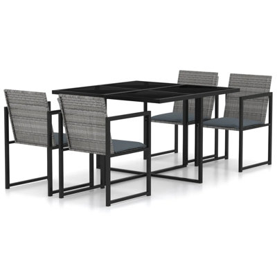 Gustauo 4 - Person Patio Dining Set Square Table