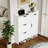 White Colour Shoe Cabinet  With 4 Doors 1 Drawers