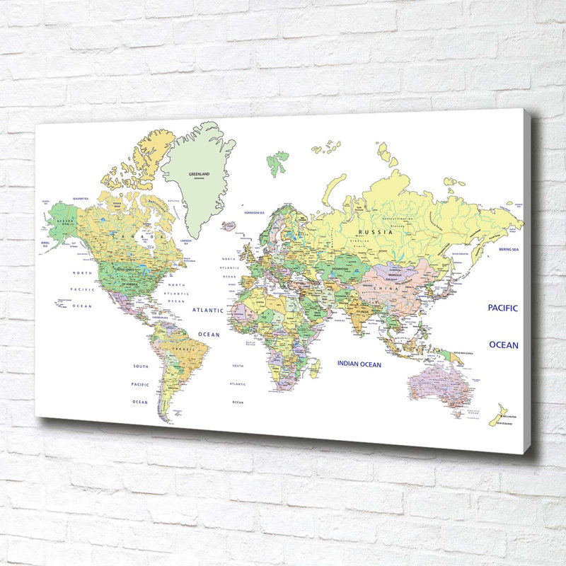 World Map - Wrapped Canvas Print
