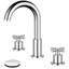 Robinet de salle de bain 3 trous HGN 8 pouces, robinet d'évier 2 poignées avec bonde escamotable-106791589