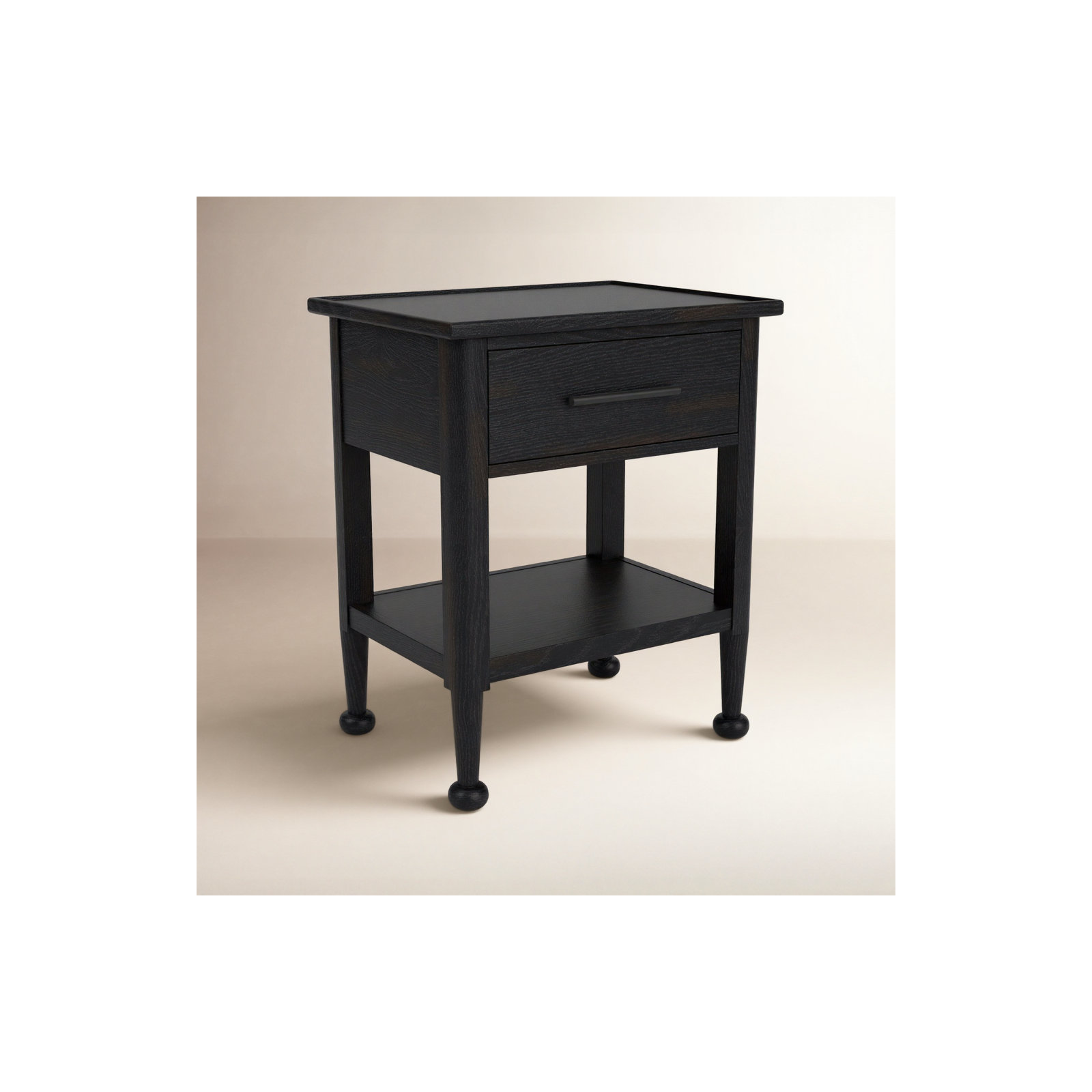 Billie 1 - Drawer Nightstand, Black