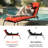 Set of 4 73'' Lounge Chaise Cushion Padded Recliner Cushion Red-Orange-846649222-846649211
