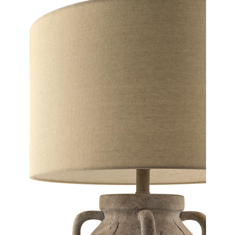 Bellarine Table Lamp, Gray Base/Beige Shade