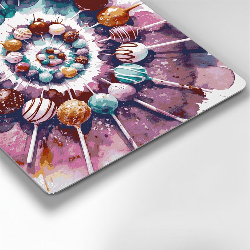 Art mural en métal «Desserts Cake pops», H 8 po x l 10 po