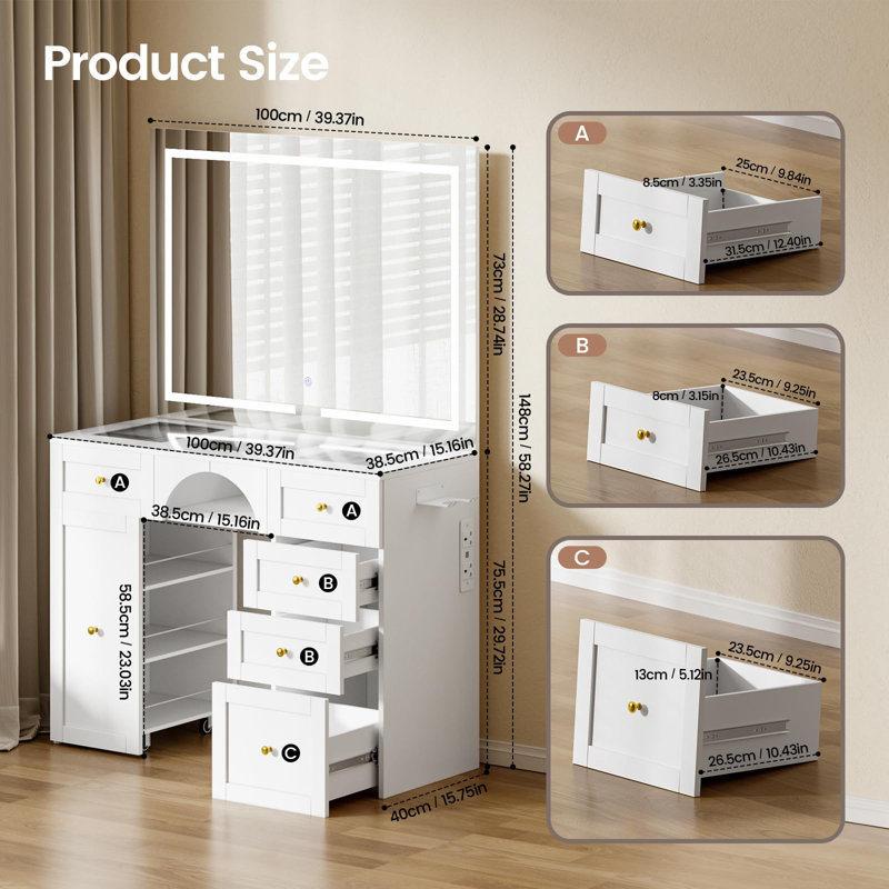 Dressing Table with Mirror