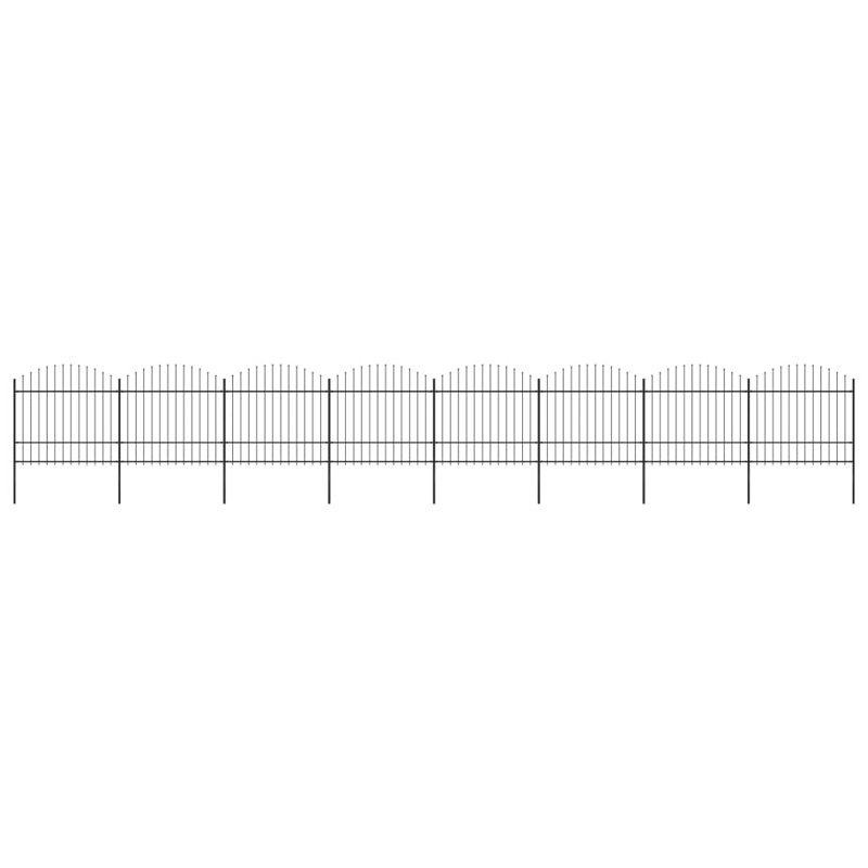 Koge Black Metal Fence Panels