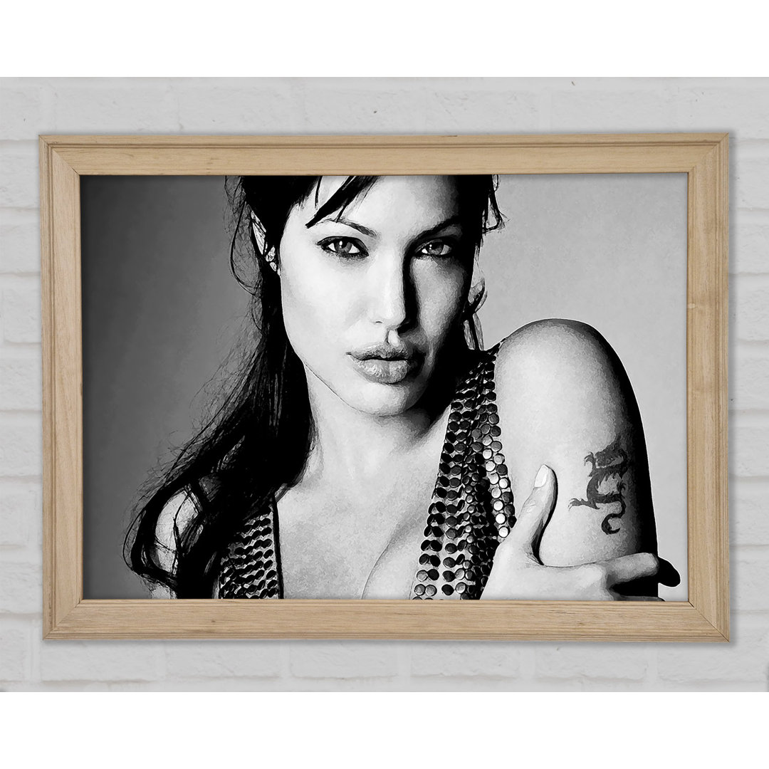 Angelina Jolie Drachen Tattoo - Druck