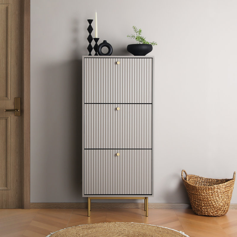 18 Pair Shoe Rack, Grey
