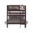 Treva Solid Wood Standard Bunk Beds Full over Full, 4 Step Ladder, Dark Cherry-1218816150-1234733488