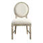 Chaises de salle à manger rembourrées brunes, ensemble de 2