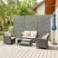 Panneau de clôture de jardin d'extérieur en métal H 72 po x l 94 po x P 16 po-126533754-131245346