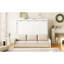 Armoire-lit double beige avec rangement pliable et conduit, pour un sommeil douillet et confortable