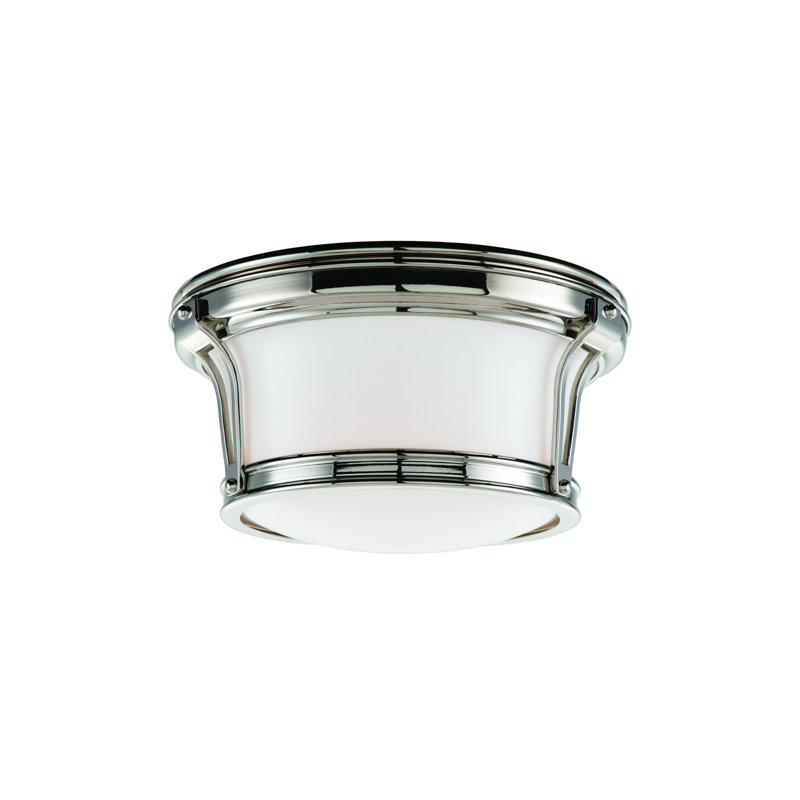 Newport Flush Flush Mount, Aged Brass, 5.25"H x 10" Dia.