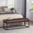 Metal Base Upholstered Bench