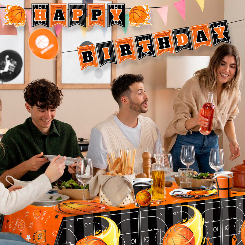 Basketball Party Tableware, Basketball Birthday Tableware