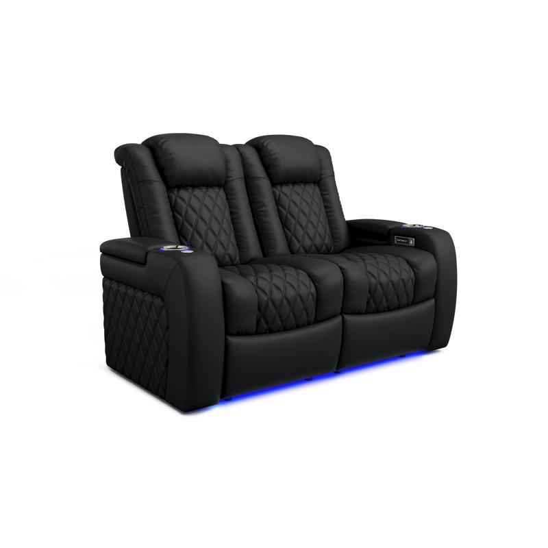 Tuscany Luxury Float Zero Gravity Heat And Massage Onyx Row Of 2 Loveseat Regular