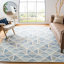 Tapis géométrique en laine / coton touffeté à la main Kollman-1147318977