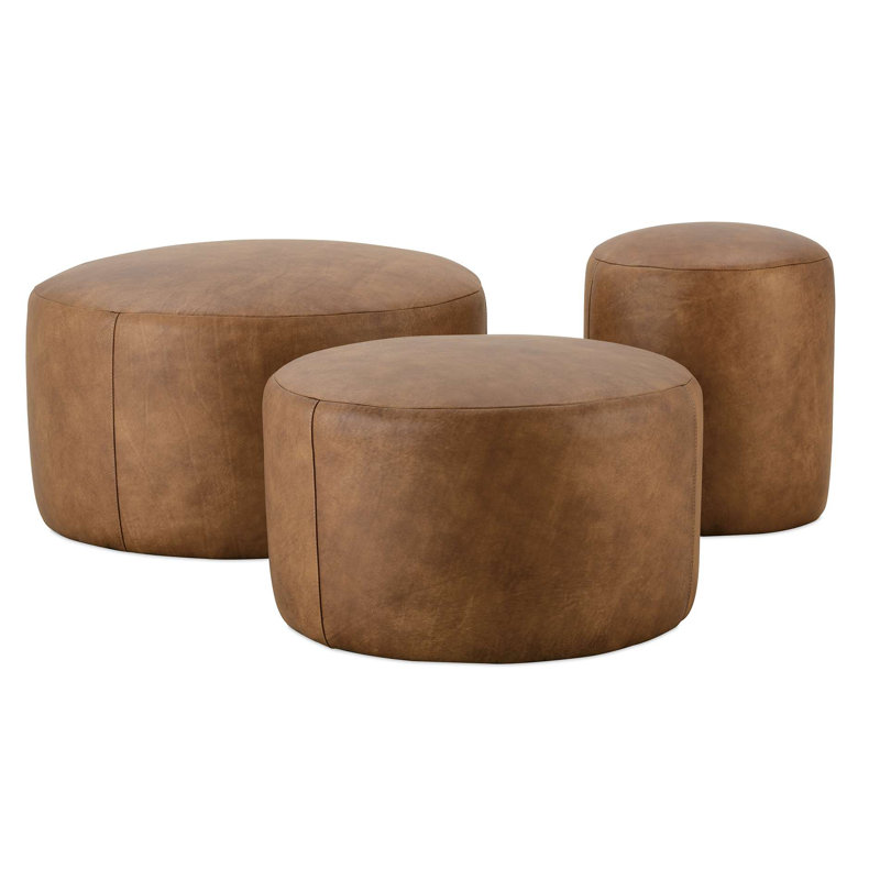 Cleo Leather Ottoman