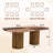 78.7" Large Farmhouse Kitchen Dinning Table Set Double Robust Pedestal-275532484-274771470-274771471