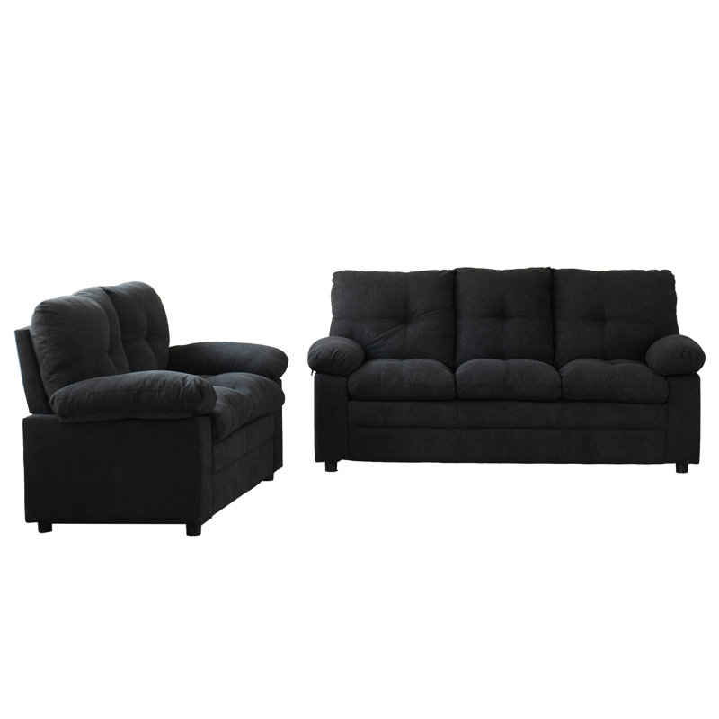 2 - Piece Living Room Set, Black