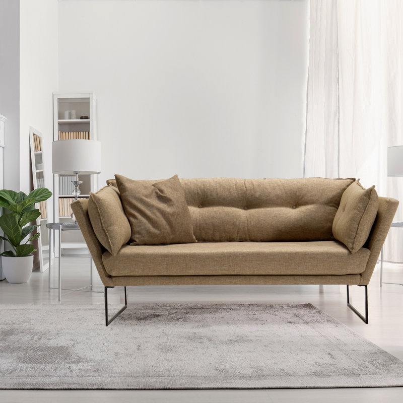 Causeuse rembourrée 68,9 po Heidi-May, Polyester à 100 % de couleur brune