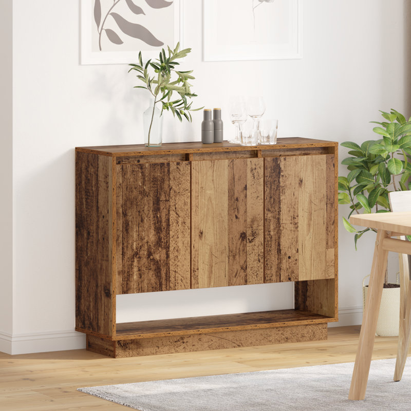 Sideboard 97 X 29 X 75 Cm Engineered Wood, Old Wood