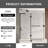 Leah 49" W X 58" H Frameless Hinged Tub Door With Clear Glass