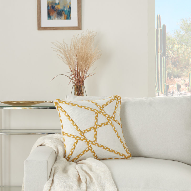  Square Pillow Cover & Insert, Yellow