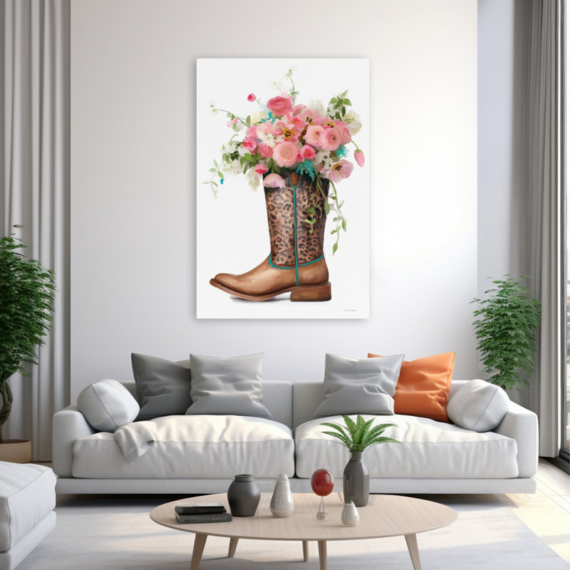 Rodeo Queen - Contemporary Green Field Open Landscape Countryside View Art, H 60 po x l 40 po