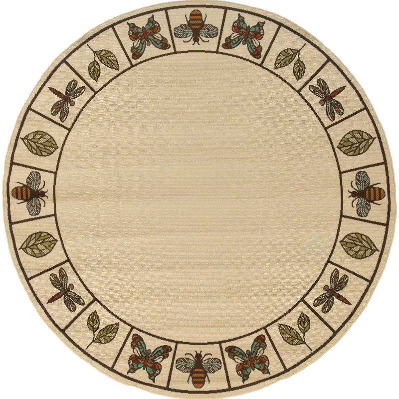 Ashmi Indoor / Outdoor Rug, Round 7'10"